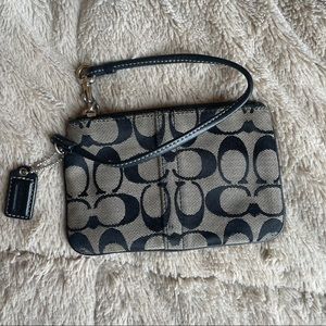 Black Coach Wristlit